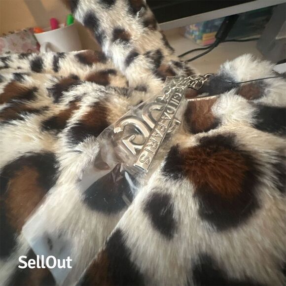 Gilda Paris Leopard Print Faux Fur Y2K Shoulder Bag - Picture 9 of 15